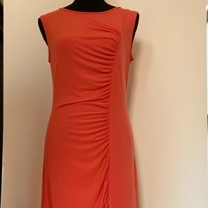 Michael Kors long fitted orange dress